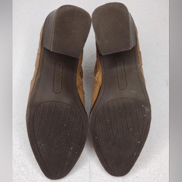 Frye and Co. Boho Embroidered Faux Leather Palma Stacked Heel Booties - Picture 16 of 16